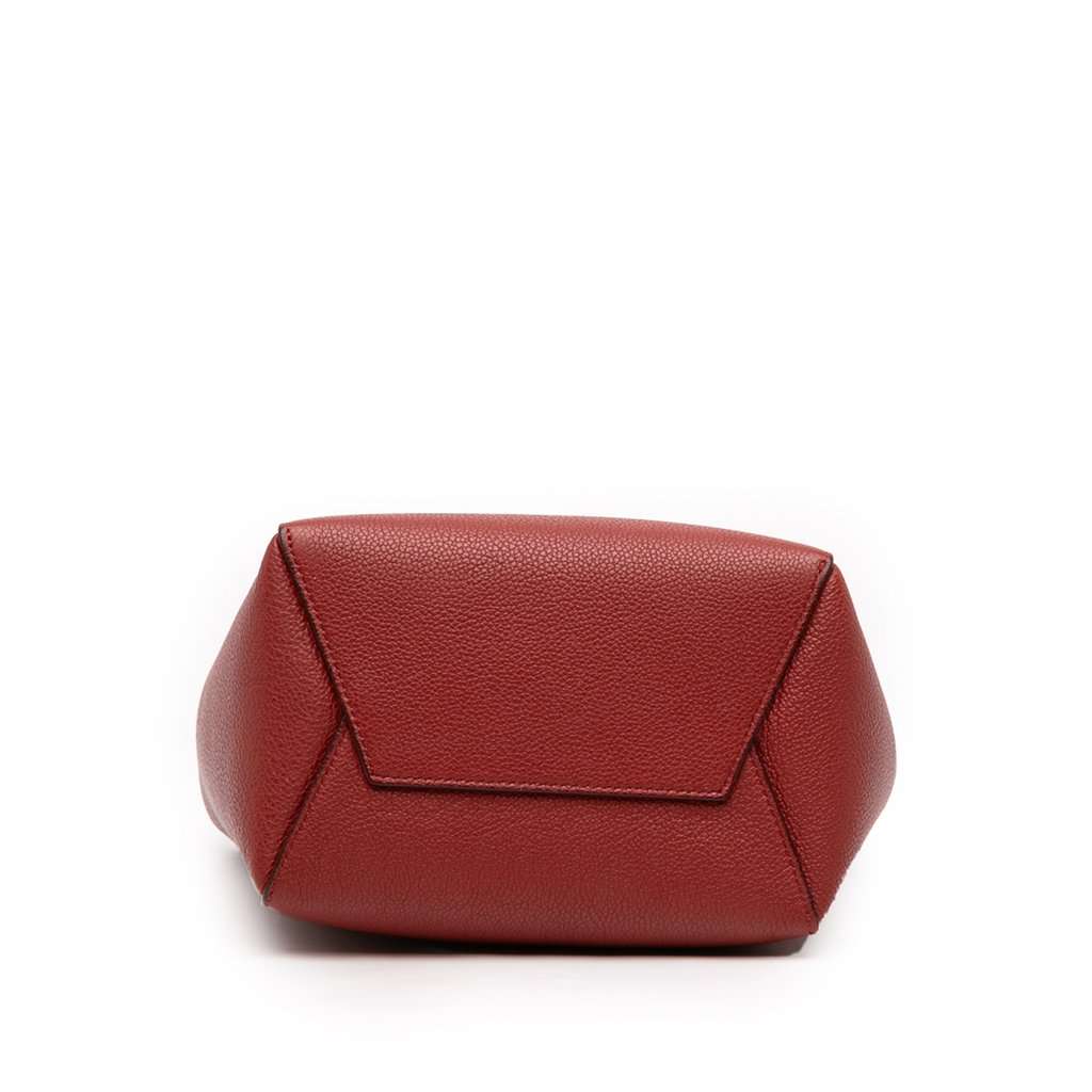 Celine Small Leather Seau Sangle Bucket Bag Red Leather Very good condition - Inside View