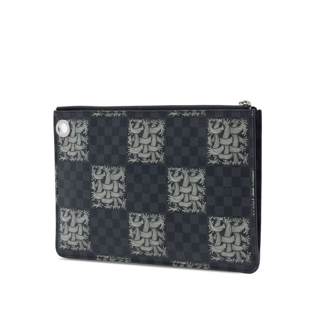 Louis Vuitton Christopher Nemeth Damier Graphite Pochette Jour PM Black Very good - Back View