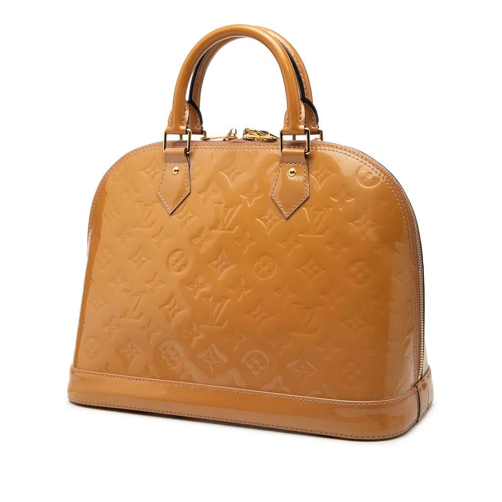Louis Vuitton Monogram Vernis Alma PM Brown Leather Very good condition - Back View