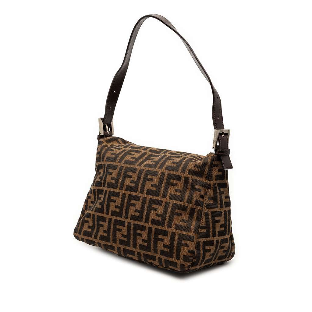 Fendi Zucca Canvas Double Flap Mamma Brown Very good condition - Back View