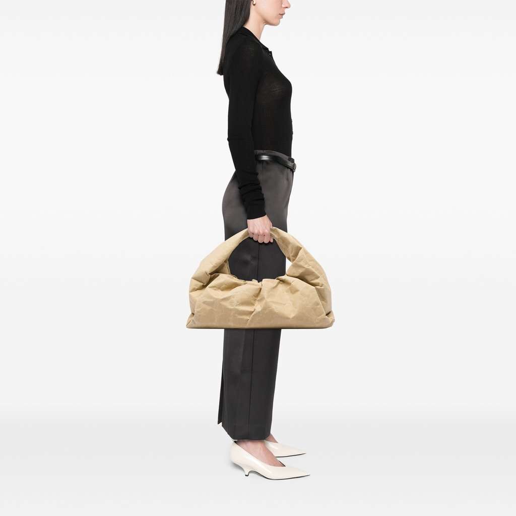 Bottega Veneta Large Kraft Paper The Shoulder Pouch Beige Very good condition - Box View