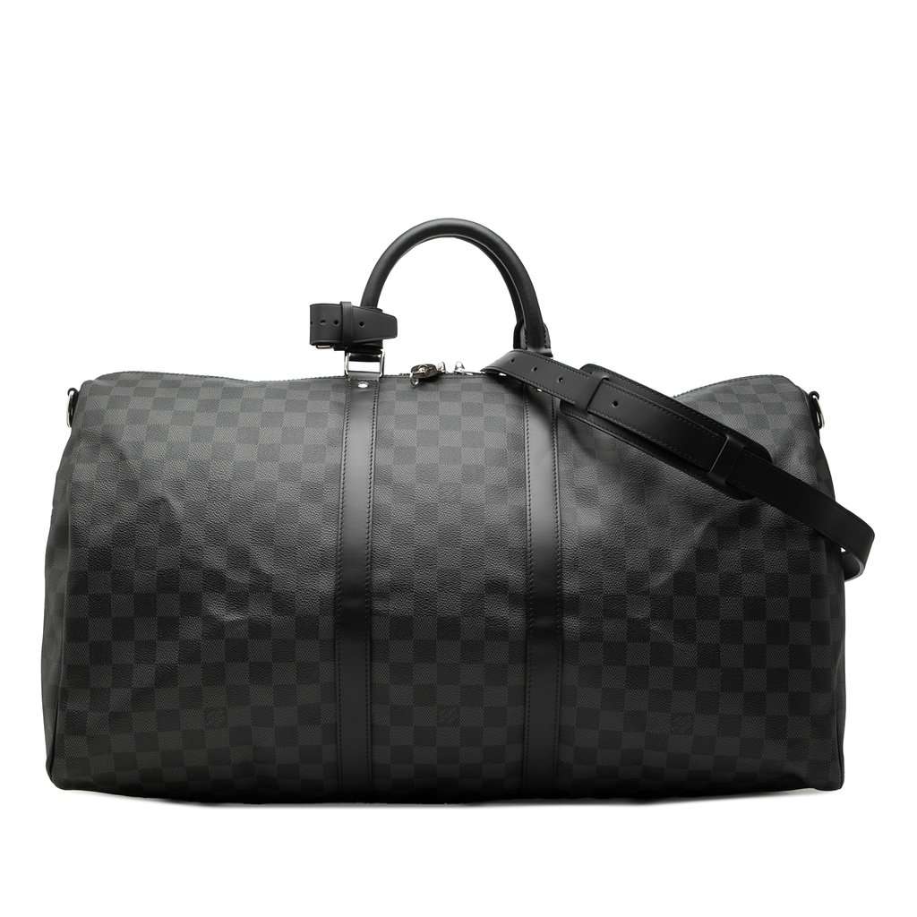Louis Vuitton Damier Graphite Keepall Bandouliere 55 Black Very good - Front View
