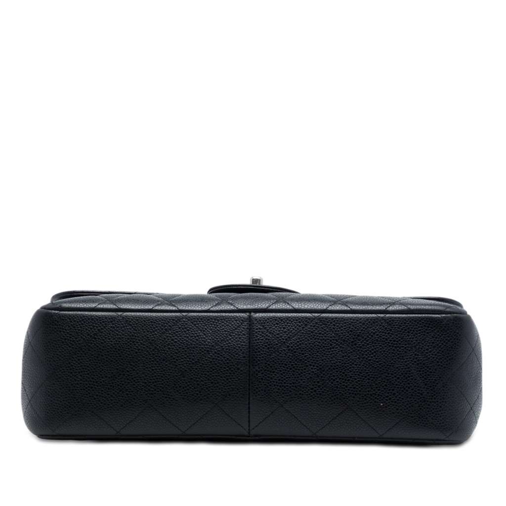 Chanel Jumbo Classic Caviar Double Flap Black Leather Good condition - Inside View