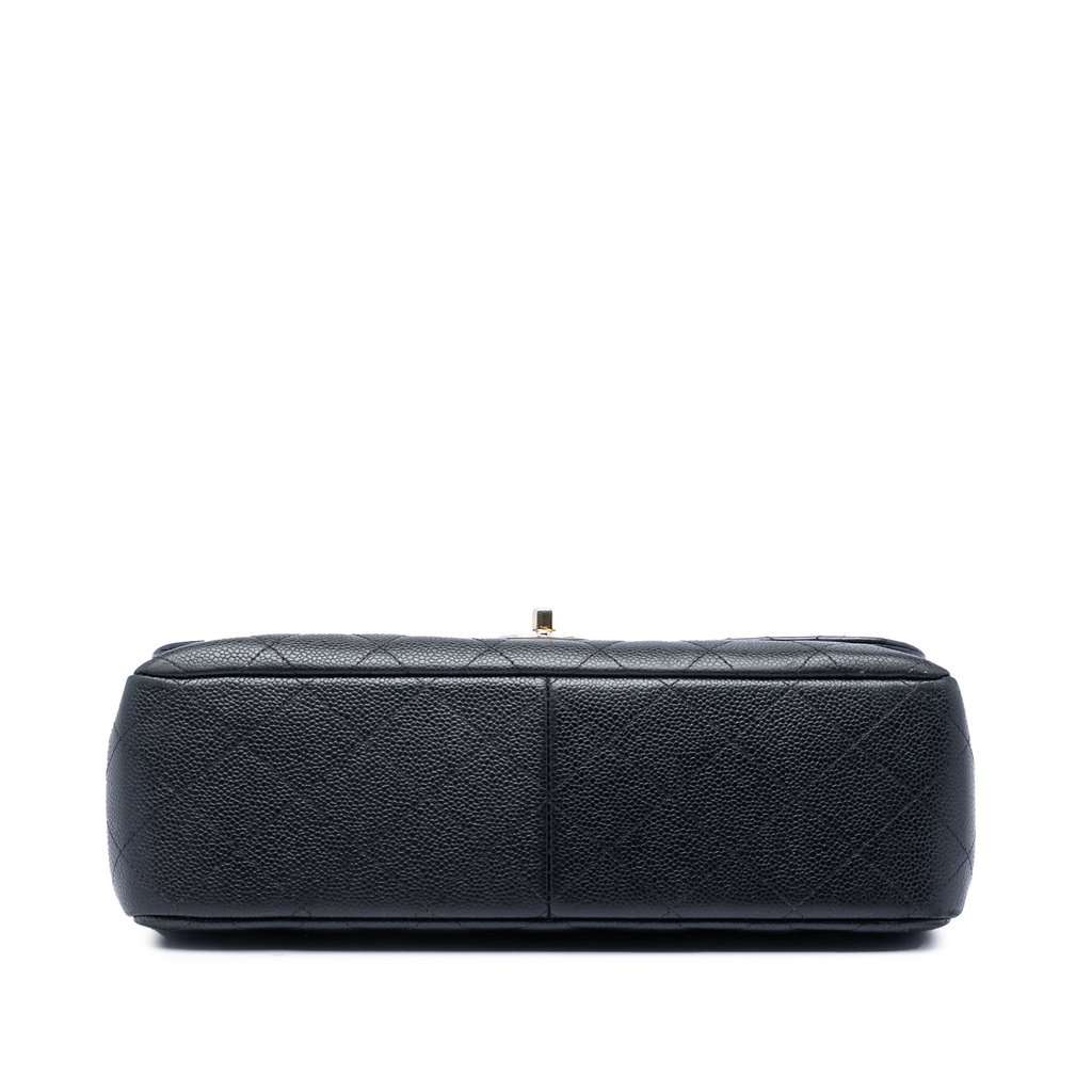 Chanel Jumbo Classic Caviar Double Flap Black Leather Very good condition - Inside View