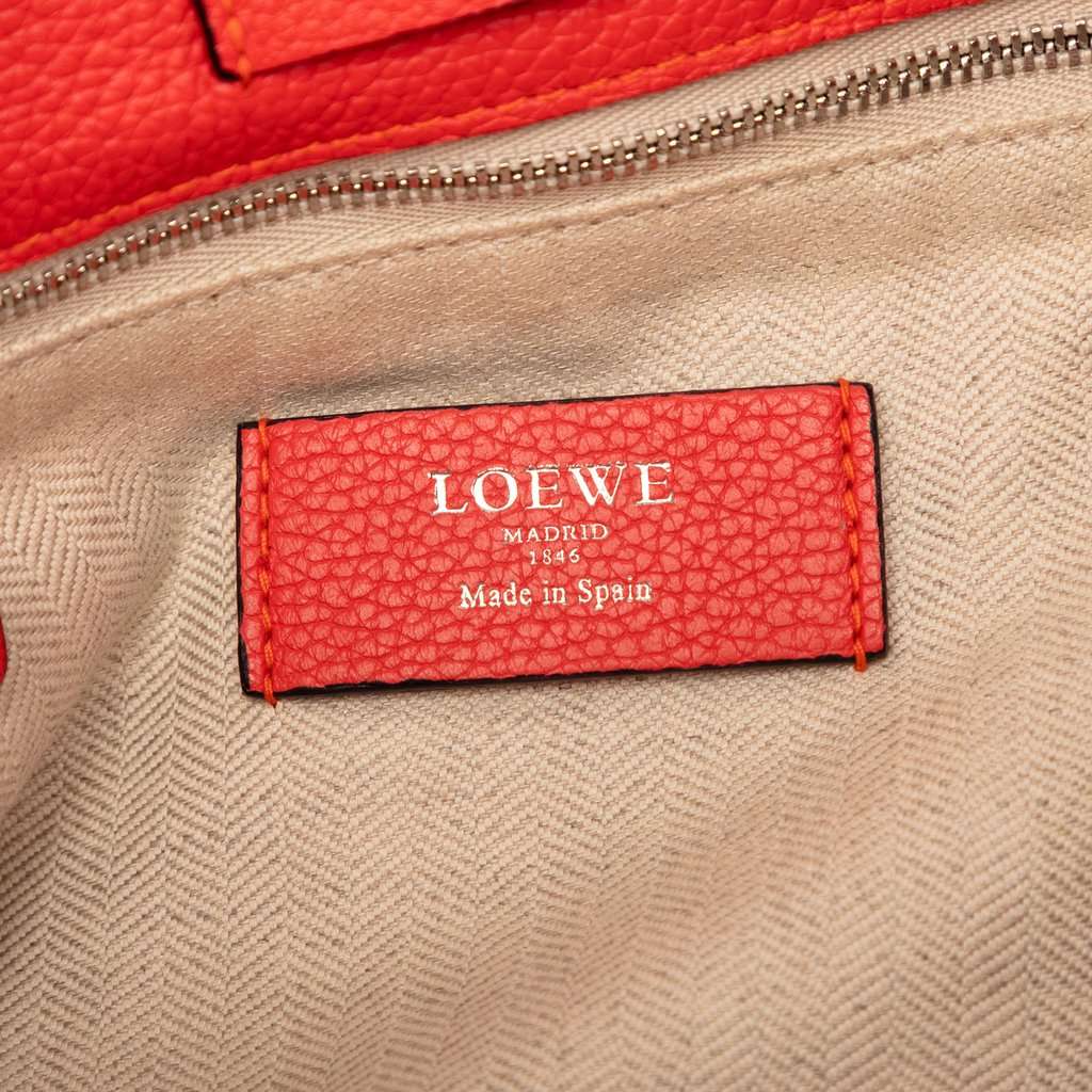 LOEWE Calfskin Anagram Dunas Hobo Orange Leather Very good condition - Box View