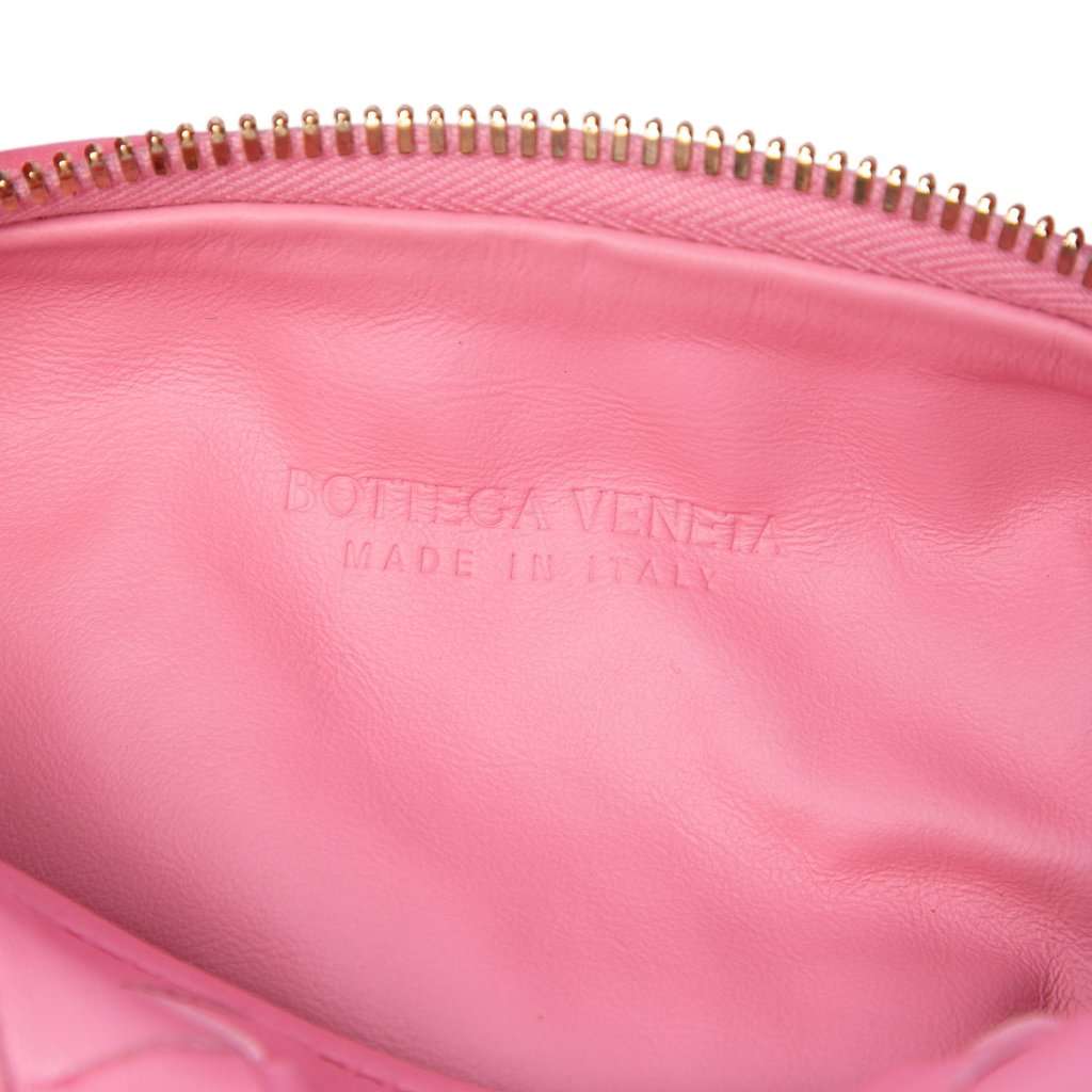 Bottega Veneta Mini Nappa Intrecciato Jodie Pink Leather Very good - Box View