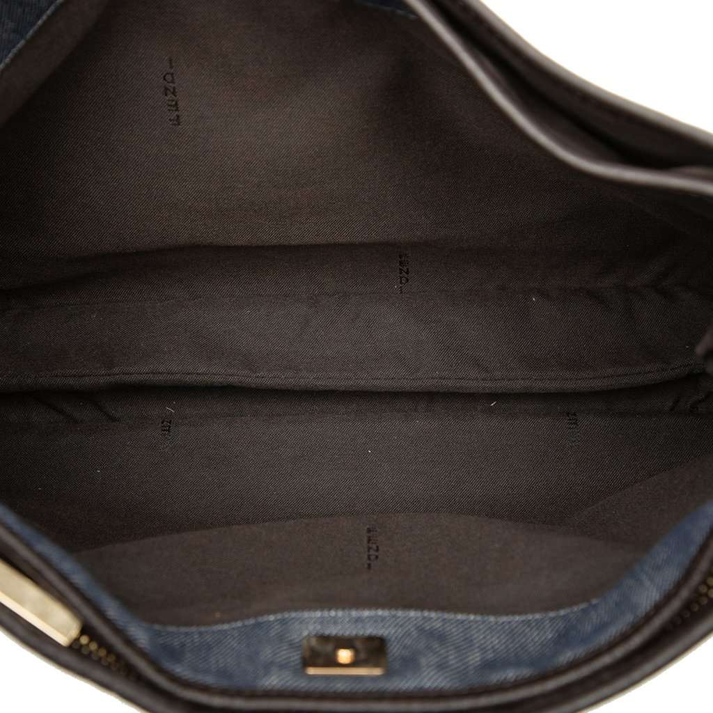 Fendi Denim Pochette Crossbody Blue Very good - Model View
