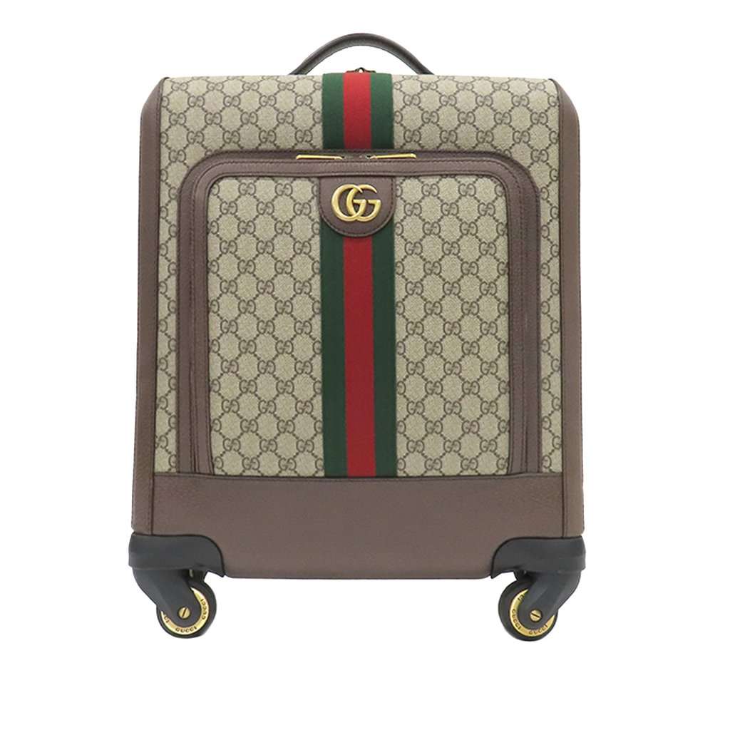 Gucci Small GG Supreme Web Savoy Trolley Beige Very good condition - Front View