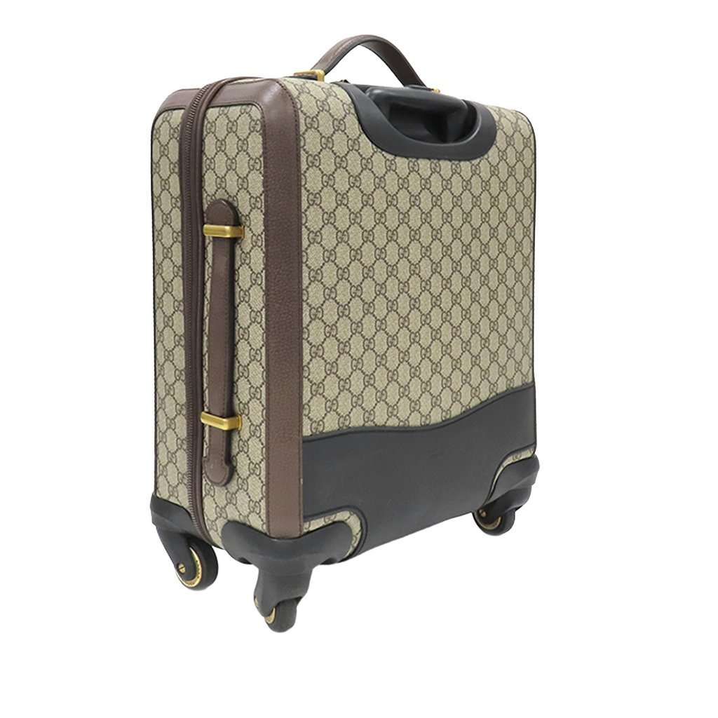 Gucci Small GG Supreme Web Savoy Trolley Beige Very good condition - Back View