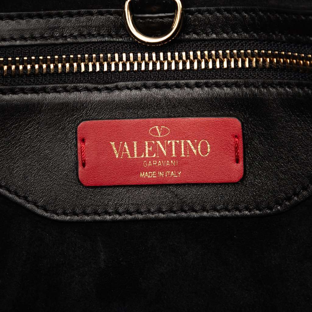 Valentino Leather Demilune Whipstitch Satchel Black Leather Very good condition - Box View