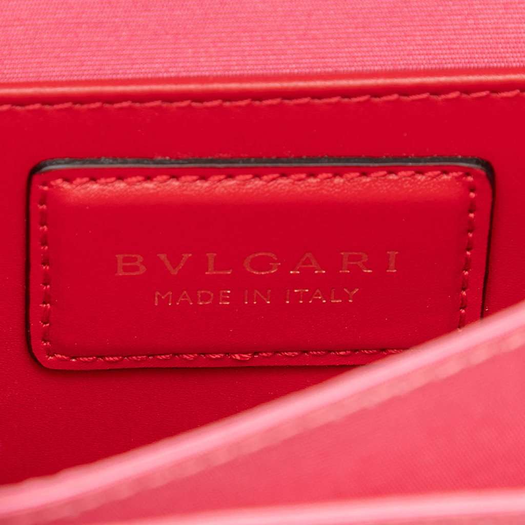 Bvlgari Small Calfskin Serpenti Forever Top Handle Bag Red Leather Very good - Box View
