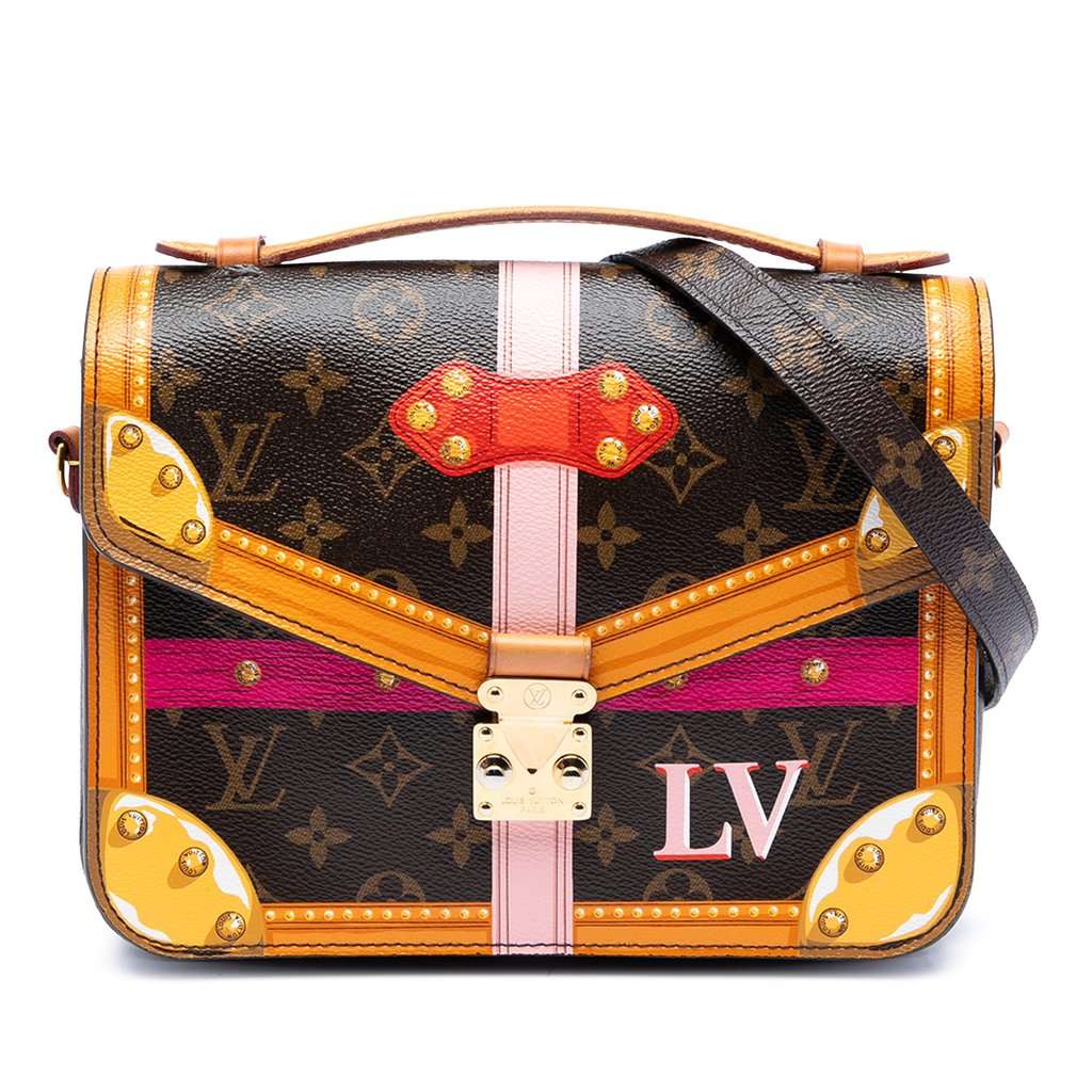 Louis Vuitton Monogram Summer Trunks Pochette Metis Brown Very good condition - Front View