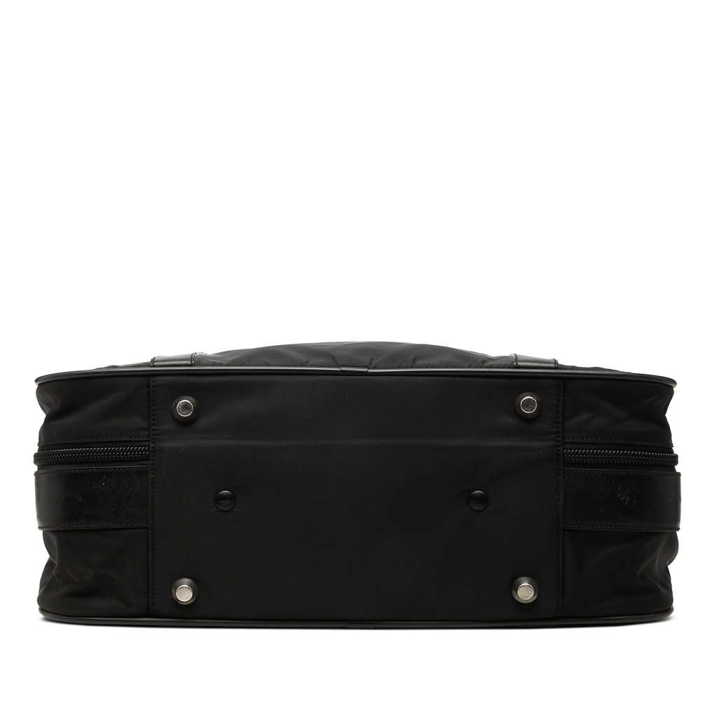 Prada Saffiano Trimmed Tessuto Suitcase Bag Black Very good - Inside View