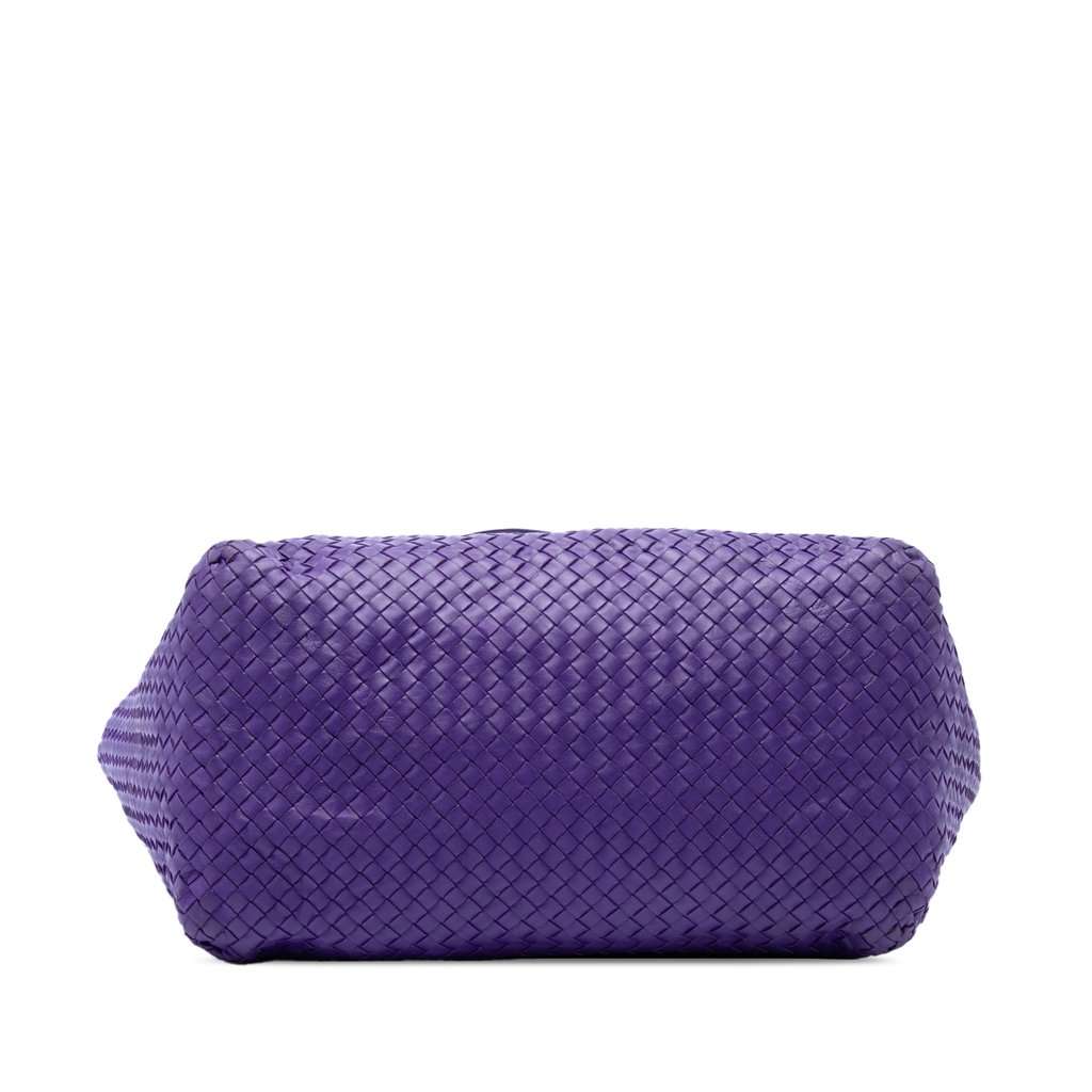 Bottega Veneta Large Nappa Intrecciato Cesta Tote Purple Leather Very good condition - Inside View