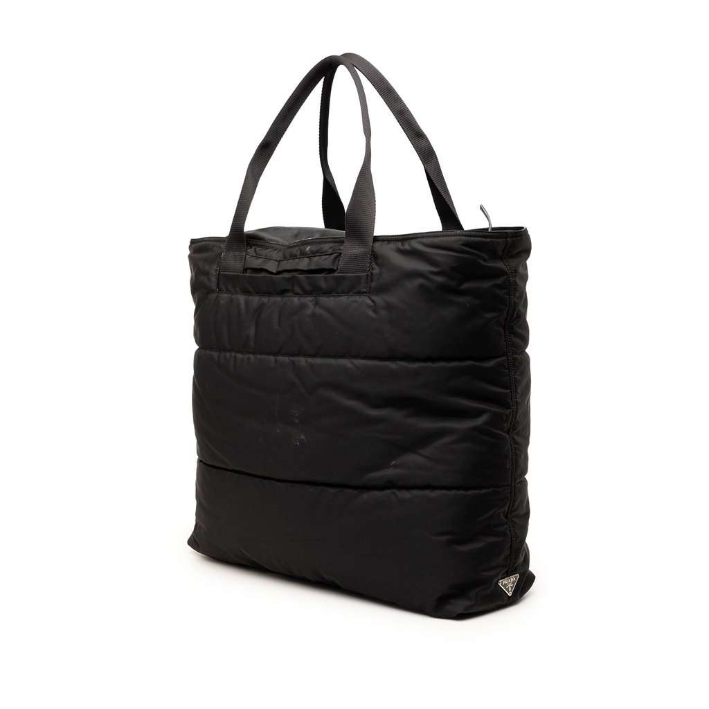 Prada Tessuto Bomber Tote Black Very good condition - Back View