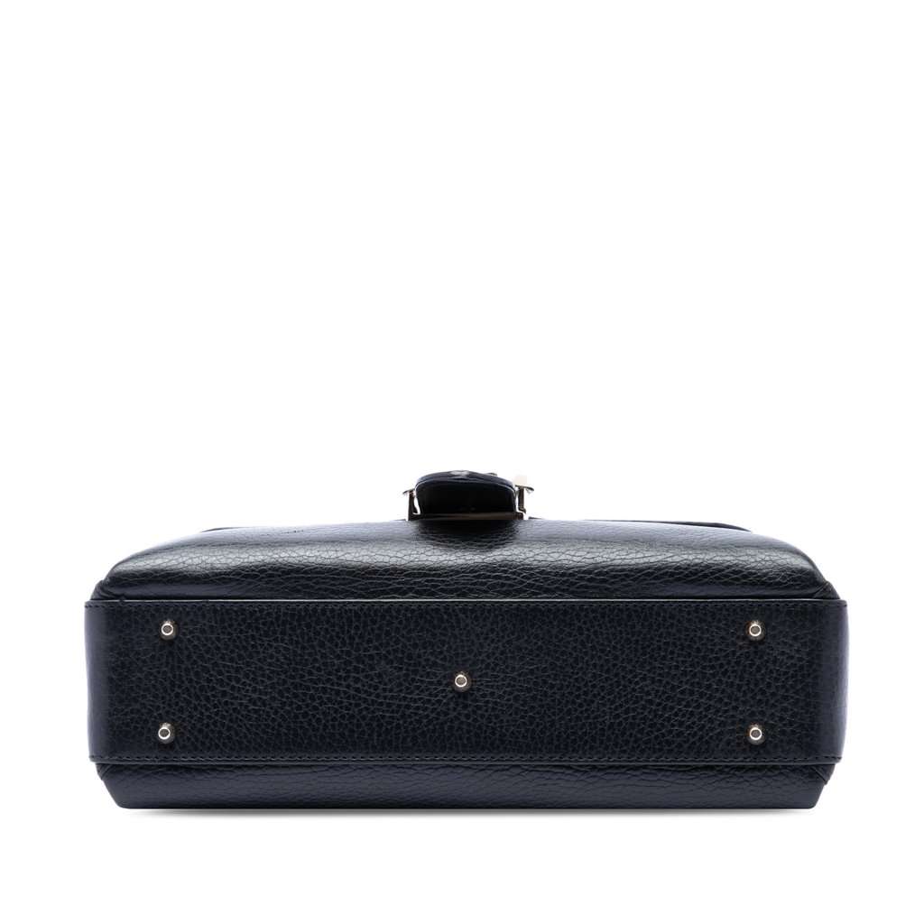 Gucci Small Dollar Calf Interlocking G Satchel Black Leather Very good condition - Inside View