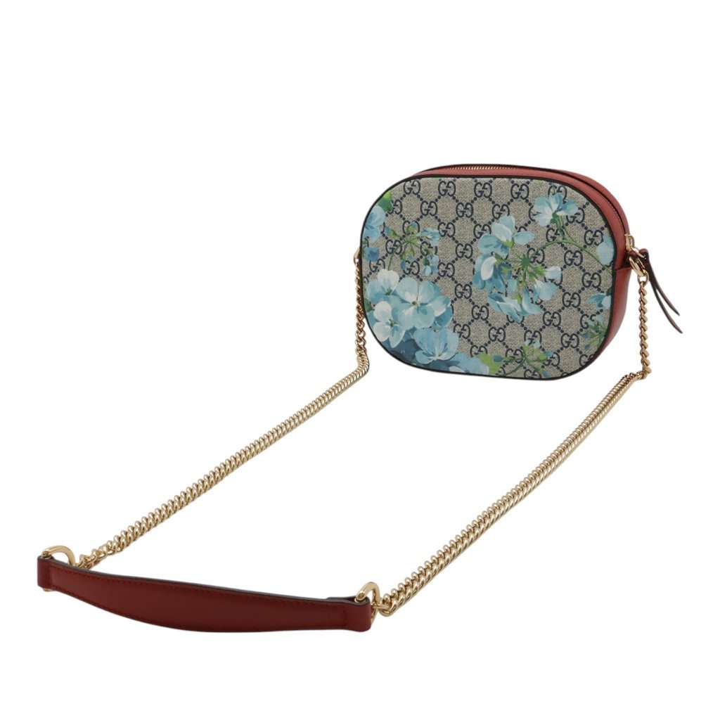 Gucci GG Supreme Blooms Chain Crossbody Beige Very good condition - Back View
