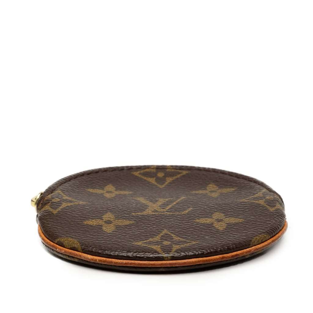 Louis Vuitton Monogram Porte Monnaie Round Coin Pouch Brown Very good - Inside View