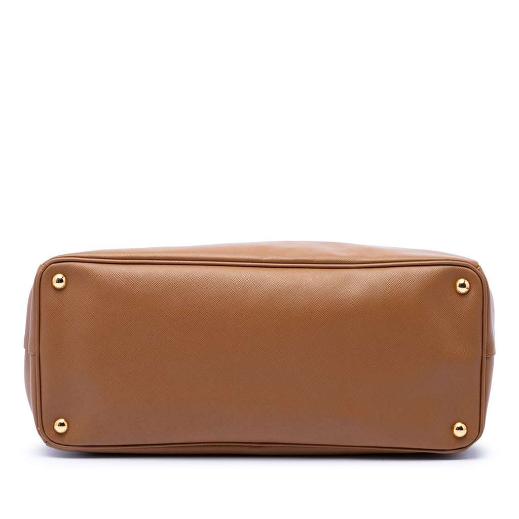 Prada Extra Large Saffiano Lux Galleria Double Zip Tote Brown Leather Very good - Inside View