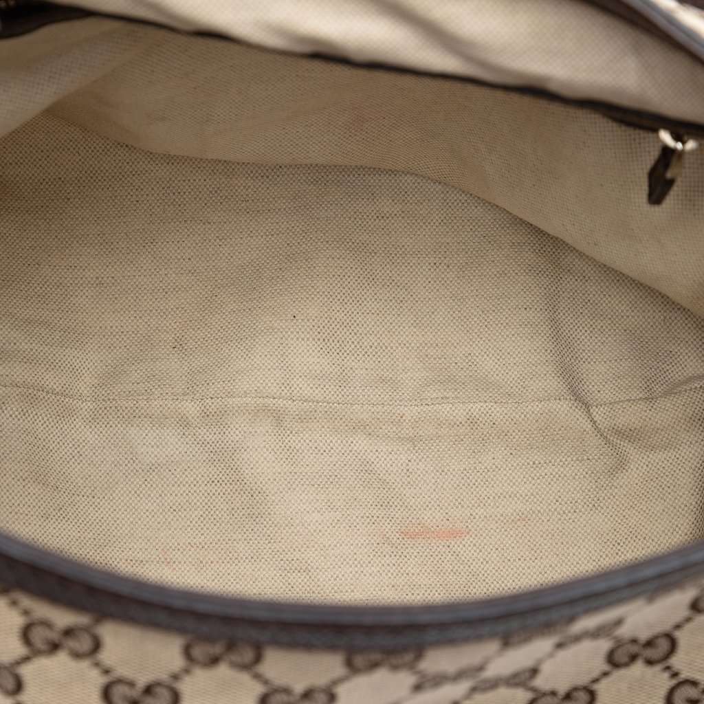 Gucci Large GG Canvas Techno Horsebit Satchel Beige Very good condition - Model View
