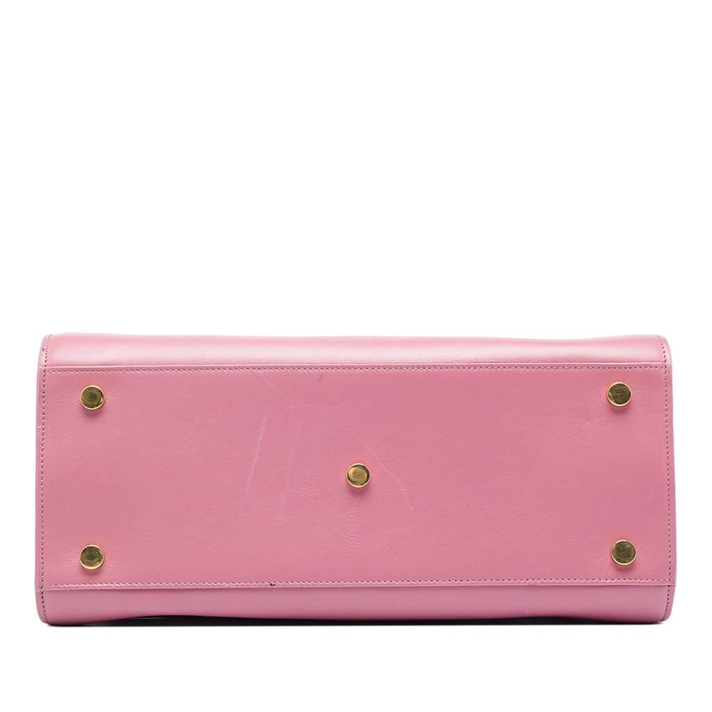 Saint Laurent Small Leather Sac De Jour Satchel Pink Leather Very good - Inside View