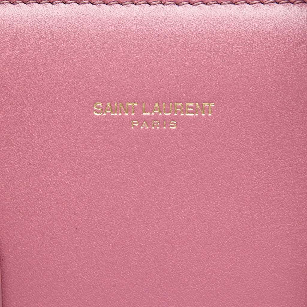 Saint Laurent Small Leather Sac De Jour Satchel Pink Leather Very good - Box View