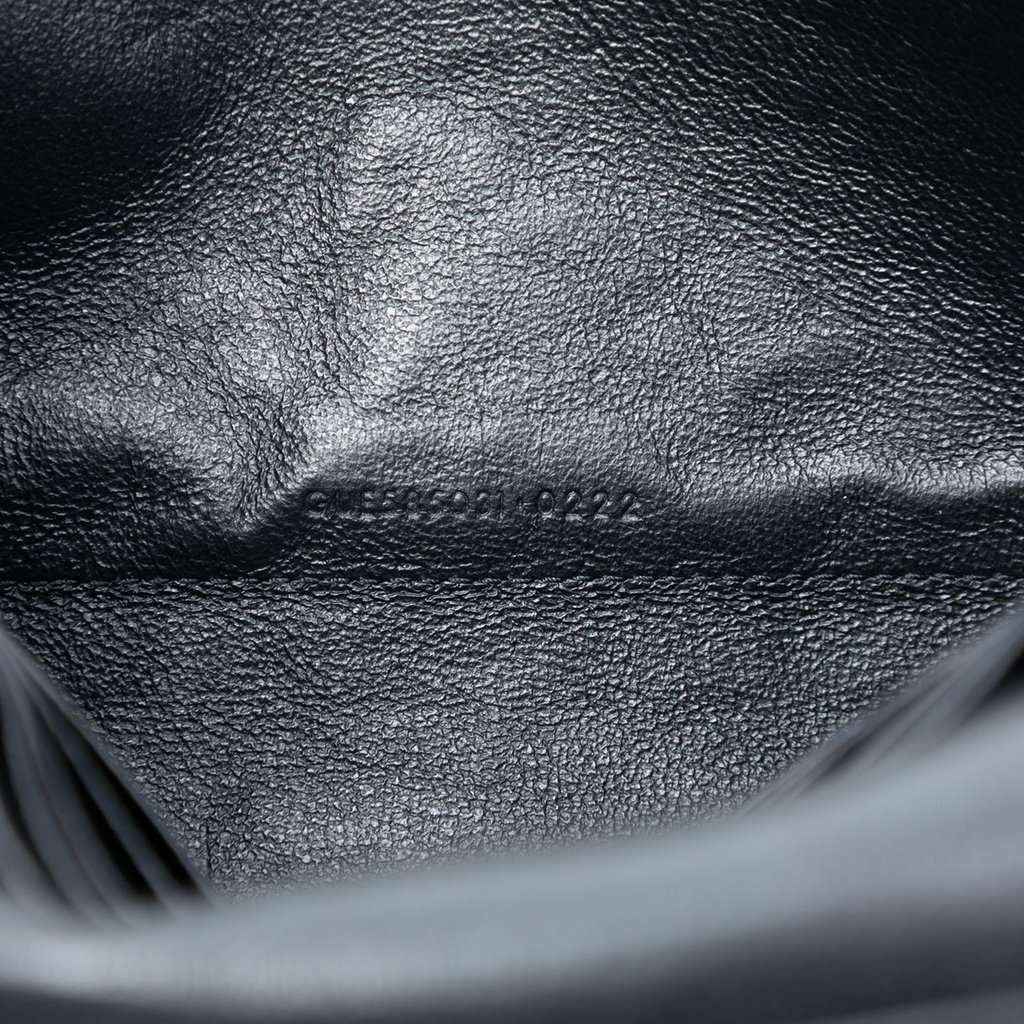 Saint Laurent Quilted Diamond Lambskin Becky Wallet on Chain Black Leather Very good condition - Box View
