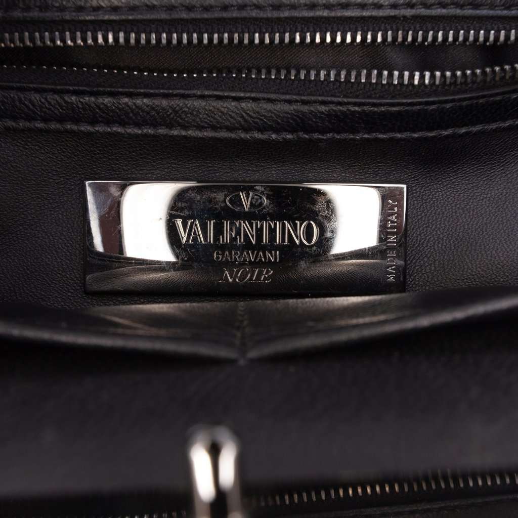 Valentino Pony Hair Rockstud Top Handle Bag Black Very good condition - Box View