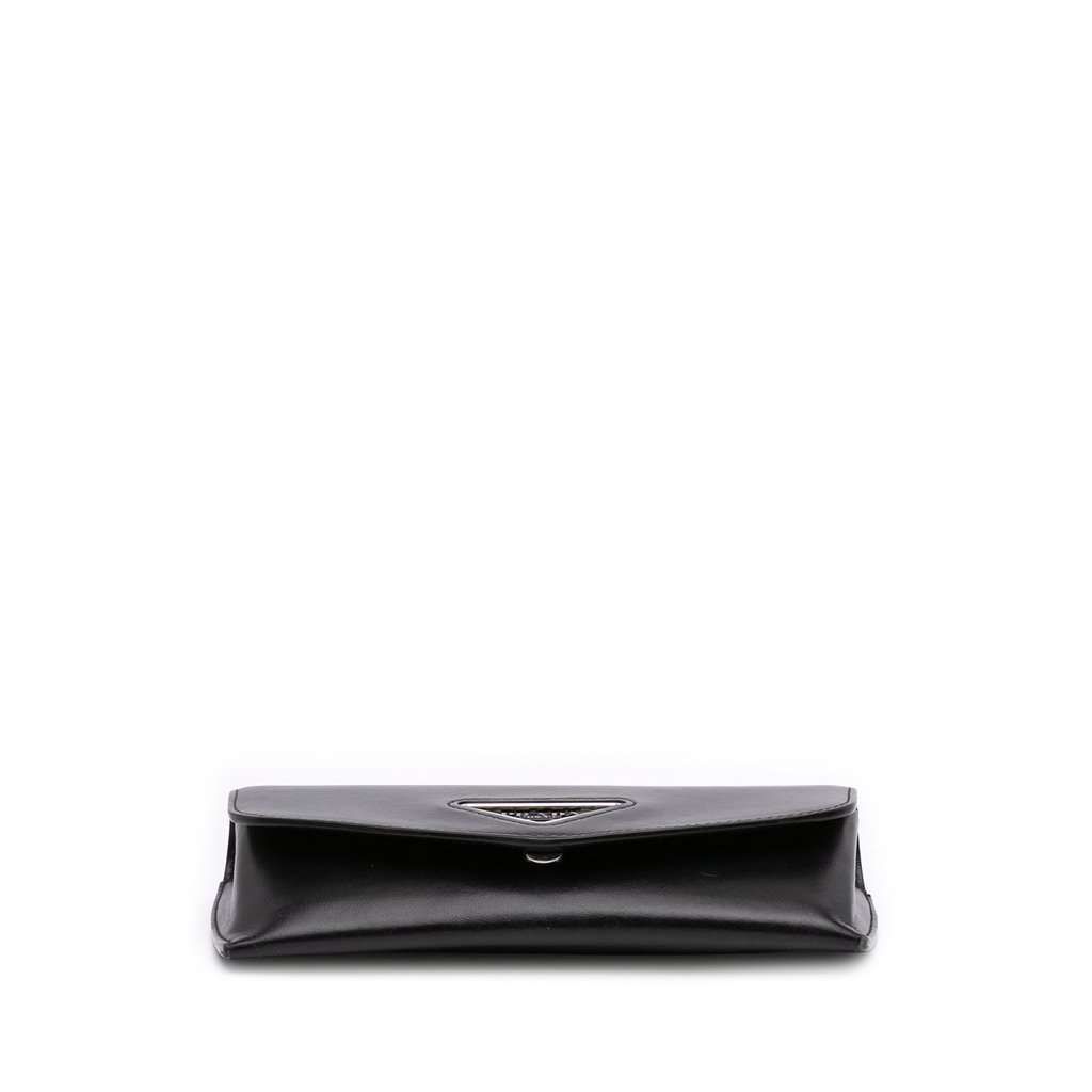 Prada Calfskin Envelope Clutch With Chain Black Leather Very good - Inside View