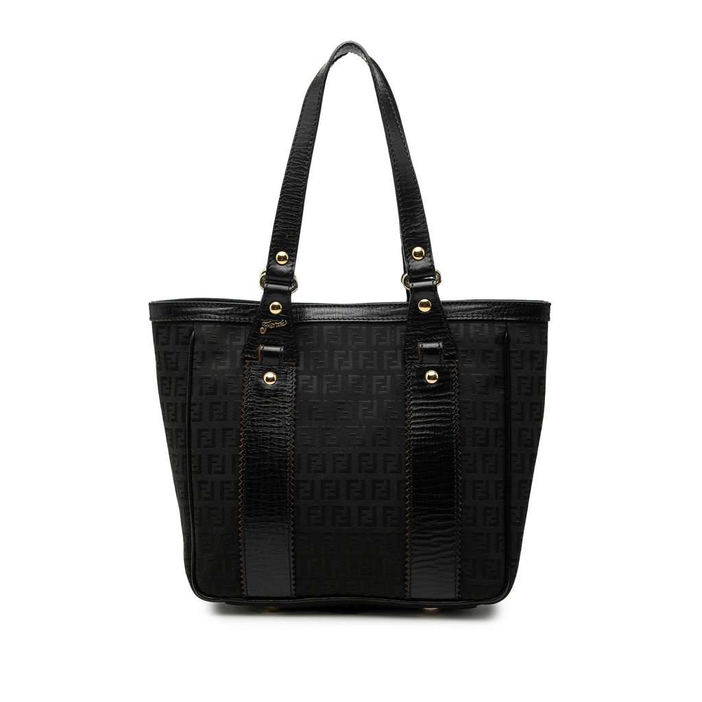 Fendi Zucchino Canvas Tote Black Very good condition - Front View