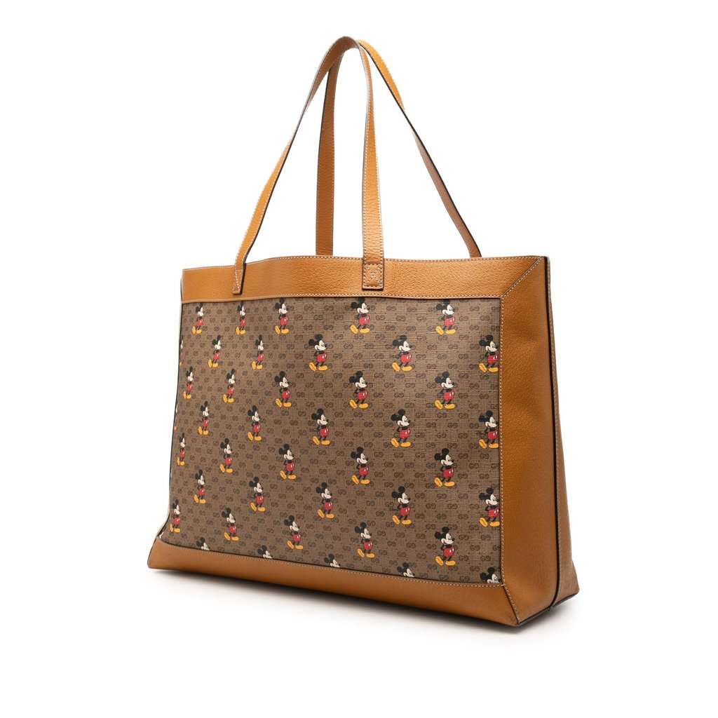 Gucci Disney Medium Micro GG Supreme Mickey Mouse Tote Brown Very good - Back View