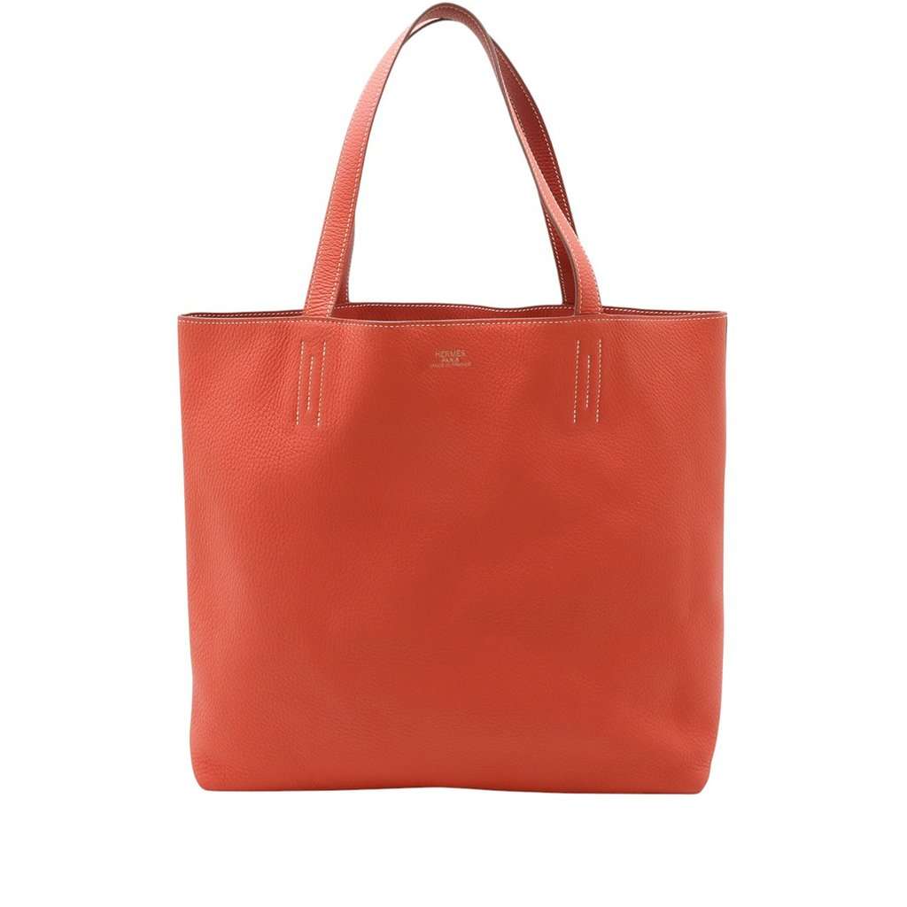 Hermès Clemence Double Sens 36 Orange Leather Very good condition - Front View