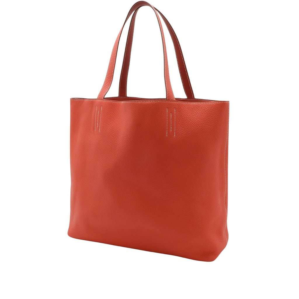 Hermès Clemence Double Sens 36 Orange Leather Very good condition - Back View