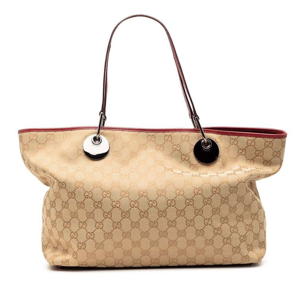 Gucci GG Canvas Eclipse Tote Beige Very good condition - Front View