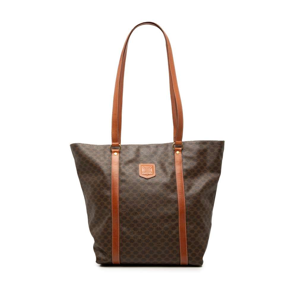 Celine Macadam Coated Canvas  Tote Brown Very good condition - Front View