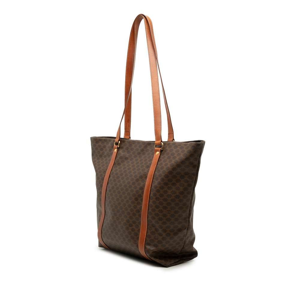 Celine Macadam Coated Canvas  Tote Brown Very good condition - Back View