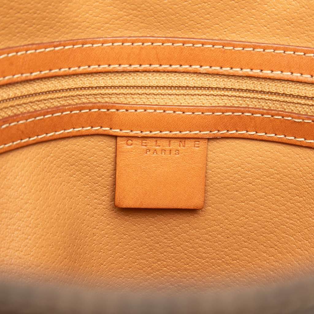 Celine Macadam Coated Canvas  Tote Brown Very good condition - Box View