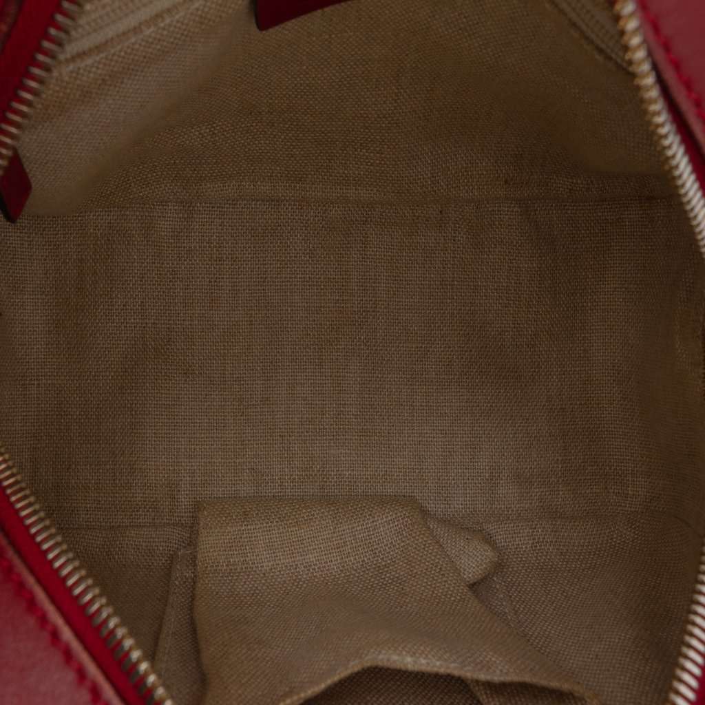 Gucci Small Microguccissima Bree Satchel Red Leather Very good condition - Model View
