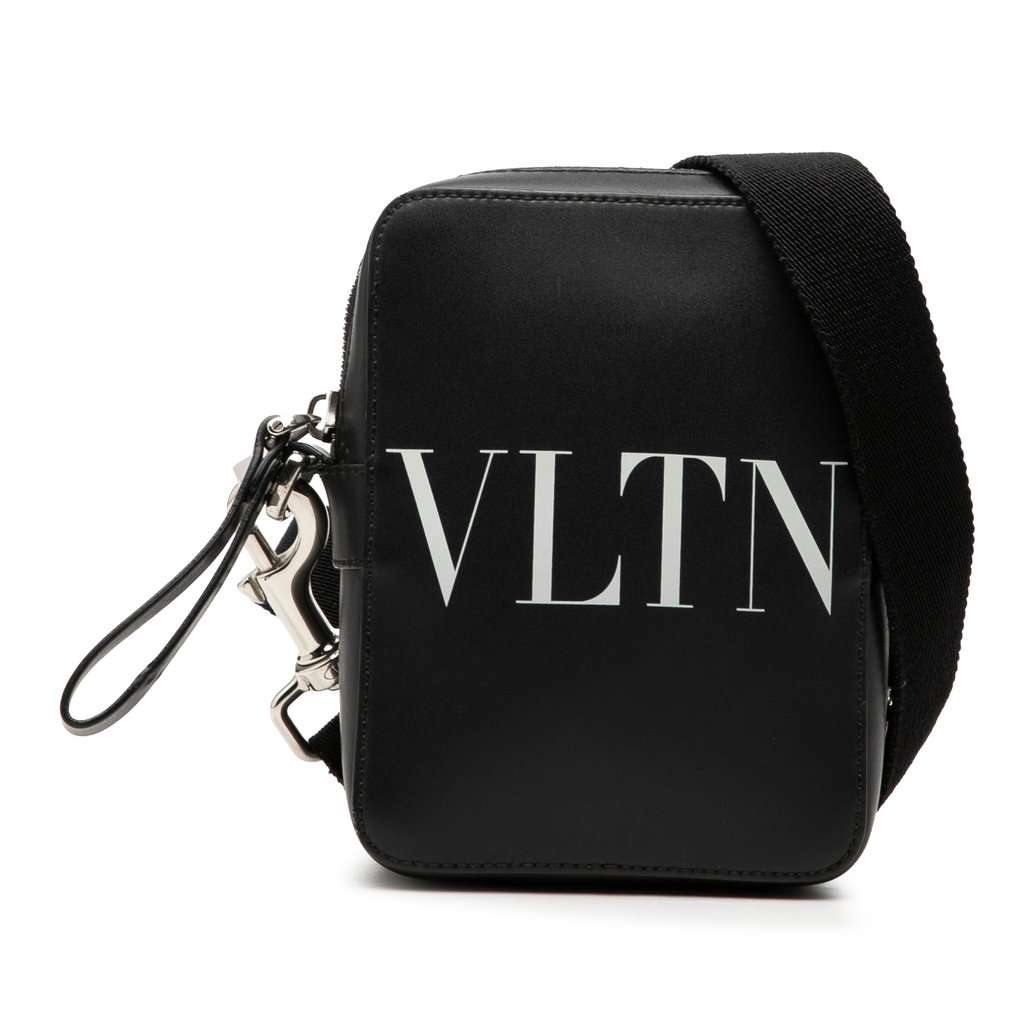 Valentino Small Leather VLTN Crossbody Black Leather Very good - Front View