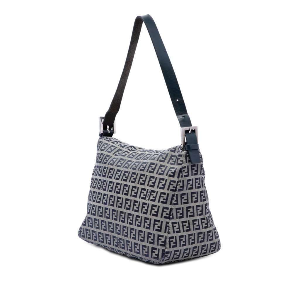 Fendi Zucchino  Canvas Double Flap Mamma MultiColor Very good condition - Back View