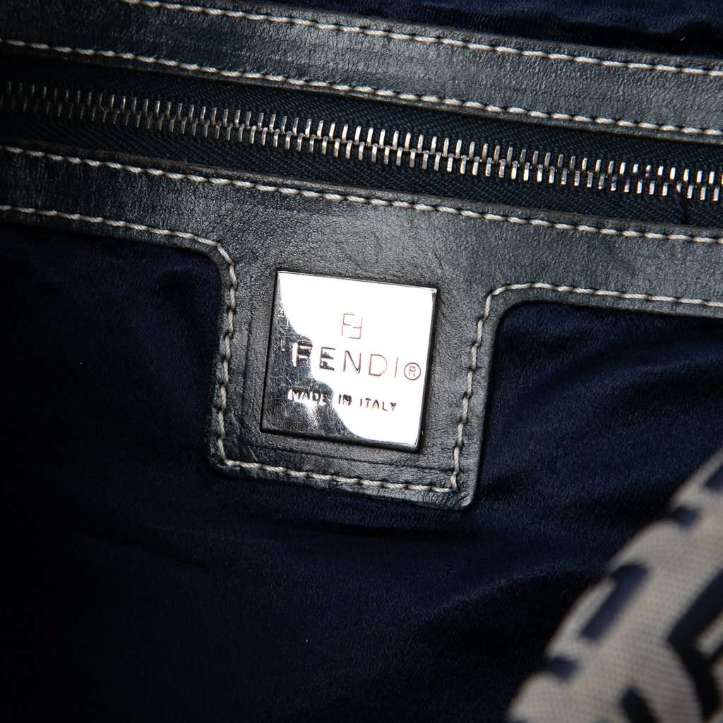 Fendi Zucchino  Canvas Double Flap Mamma MultiColor Very good condition - Box View