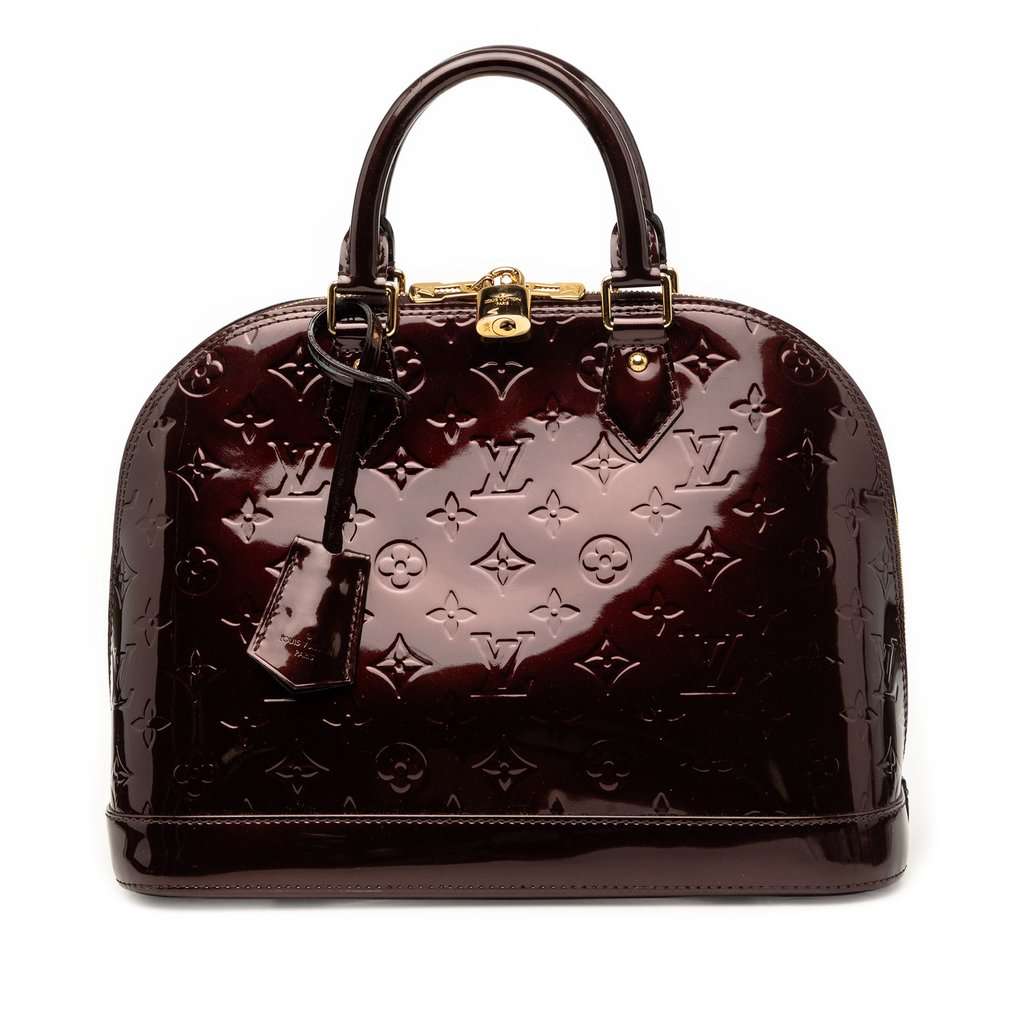 Louis Vuitton Monogram Vernis Alma PM Purple Leather Very good condition - Front View