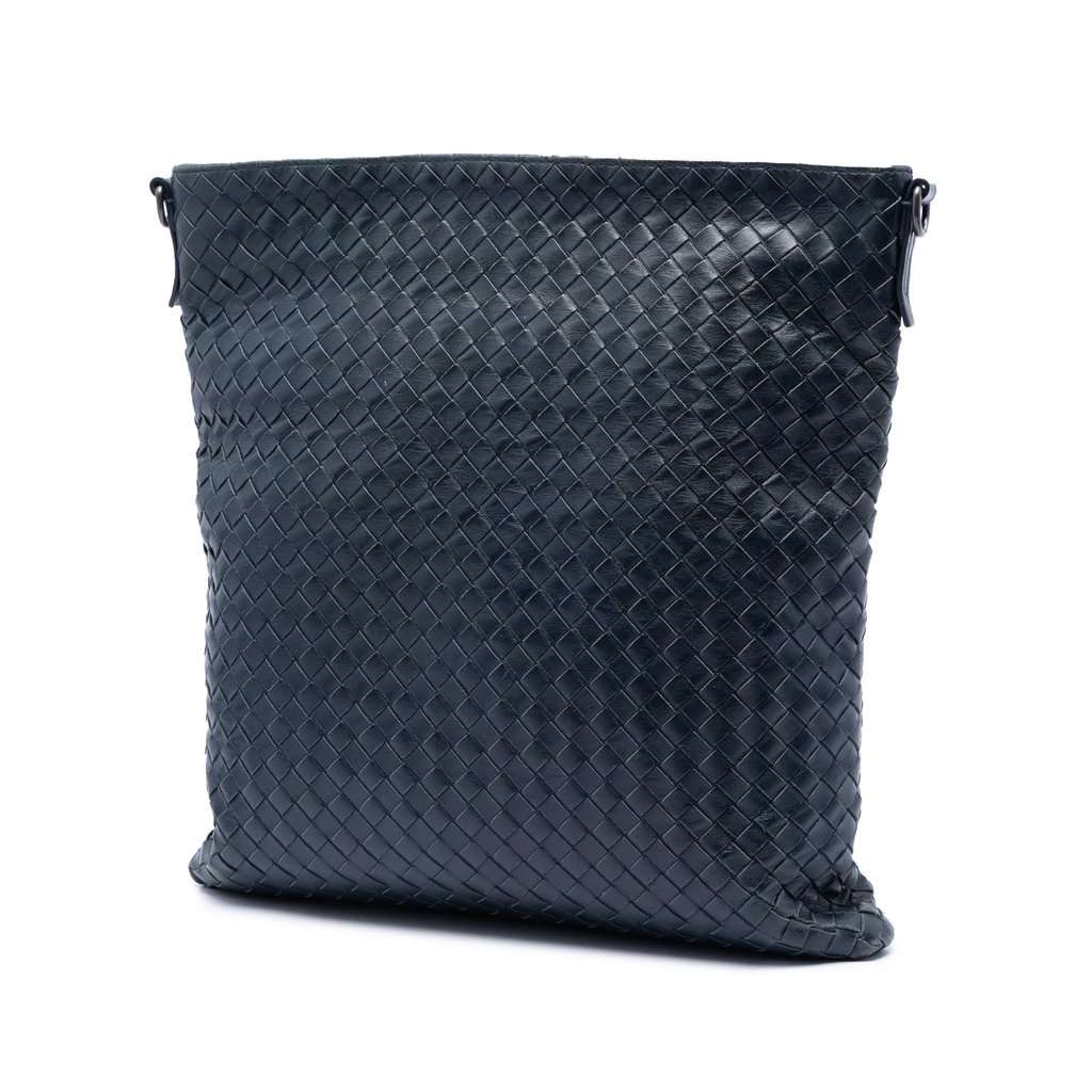 Bottega Veneta Nappa Intrecciato VN Crossbody Blue Leather Very good condition - Back View