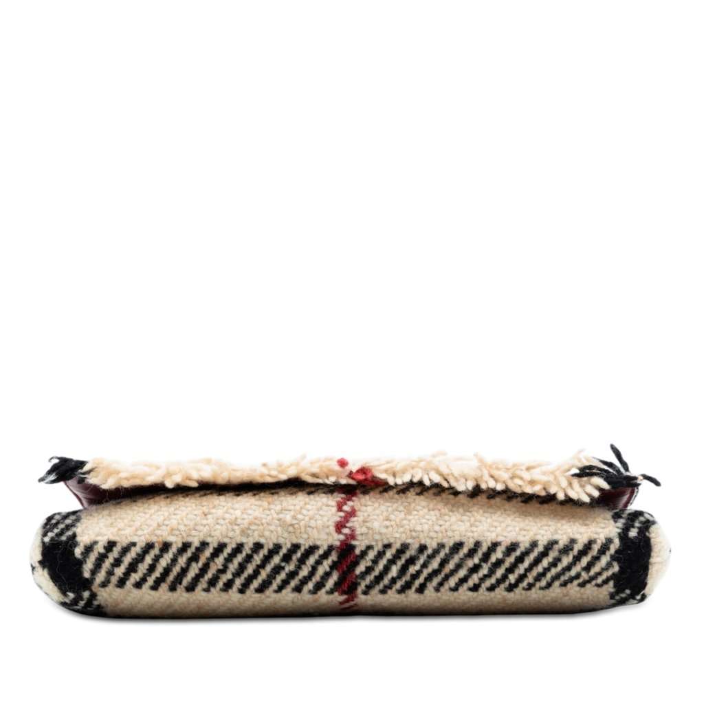 Burberry Mega Check Wool Shoulder Bag Beige Very good condition - Inside View