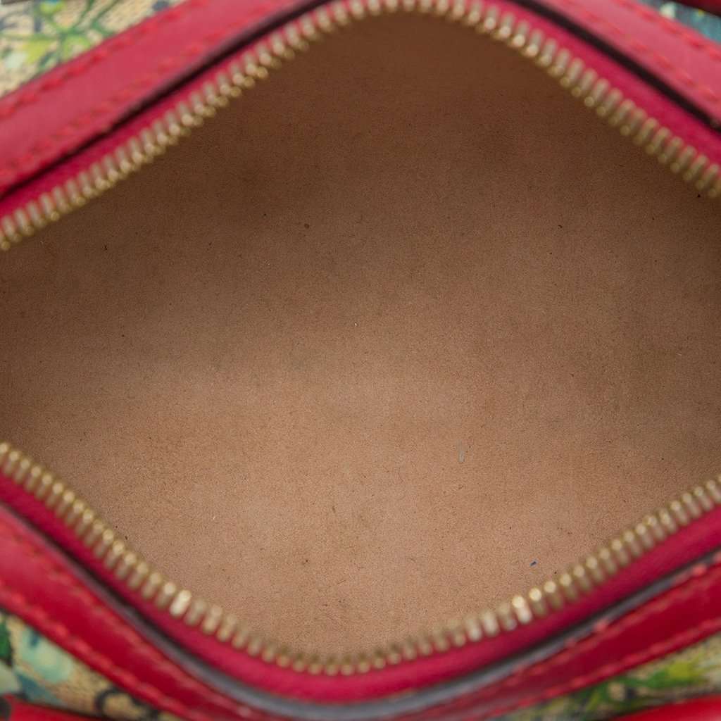 Gucci Mini GG Supreme Blooms Boston Bag Beige Very good - Model View