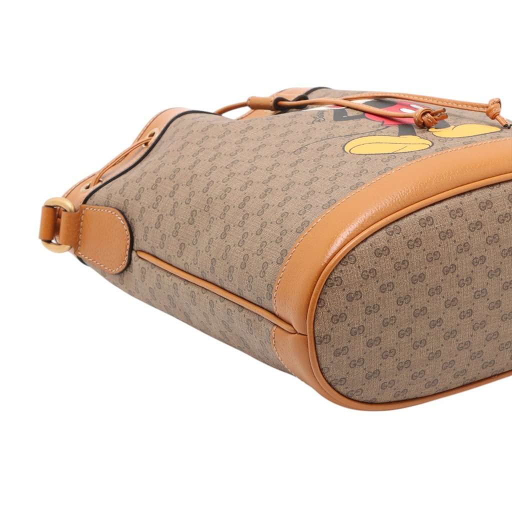 Gucci Micro GG Supreme Mickey Mouse Bucket Bag Beige Very good condition - Box View