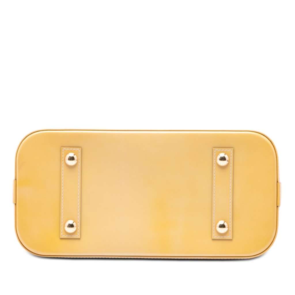 Louis Vuitton Monogram Vernis Alma PM Yellow Leather Very good condition - Inside View