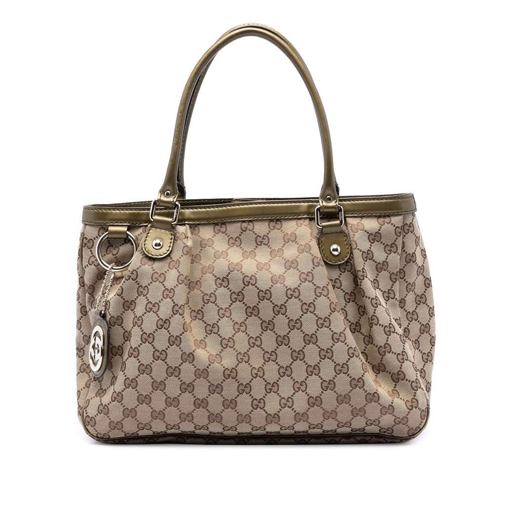 Gucci GG Canvas Sukey Tote Beige Very good - Front View