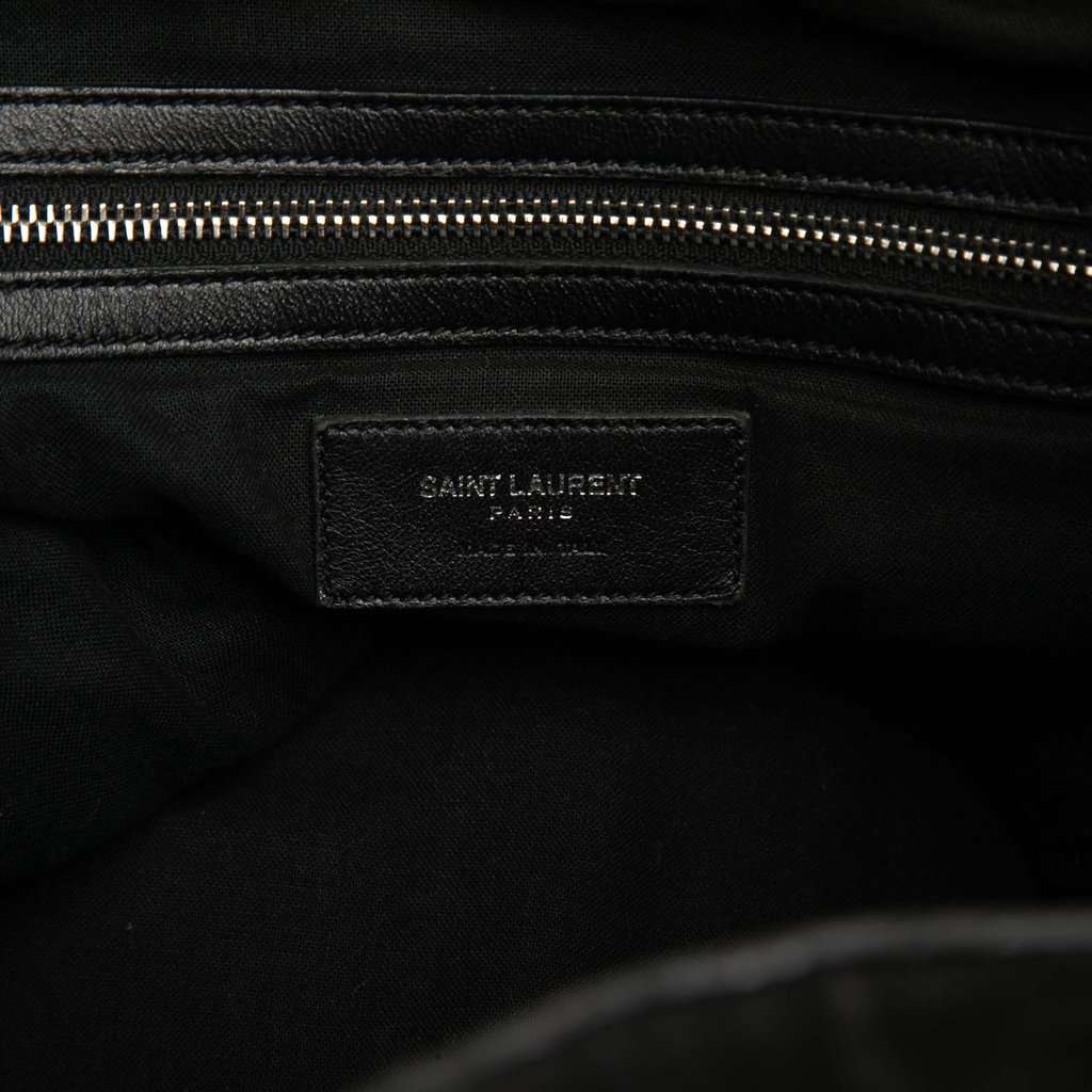 Saint Laurent Calfskin Fringe Festival Backpack Black Leather Good - Box View
