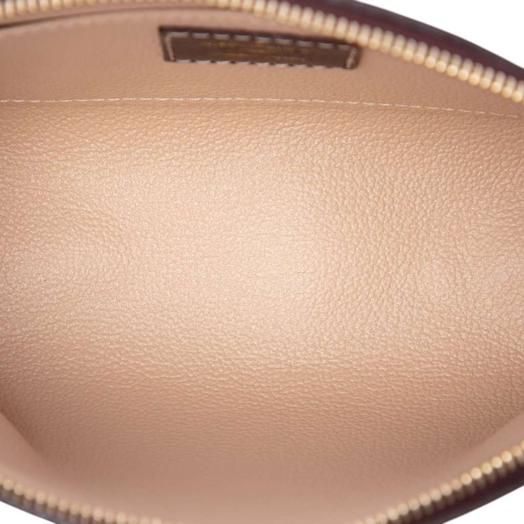 Louis Vuitton Monogram Mini Lin Cosmetic Pouch Pink Very good - Model View